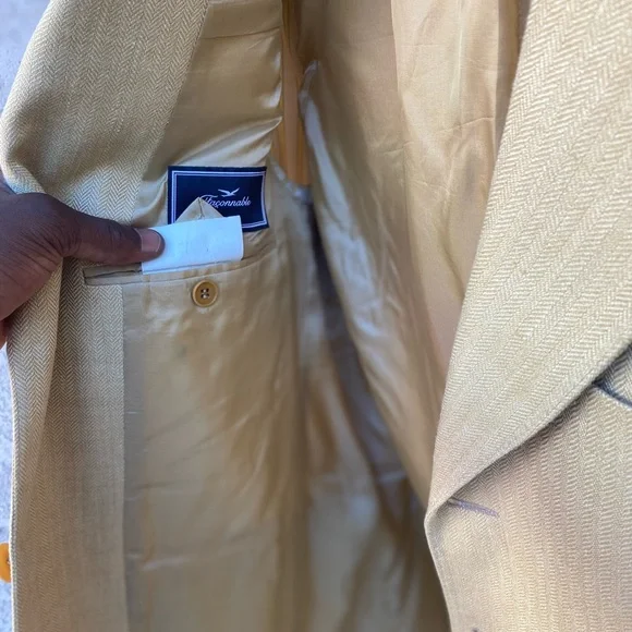 NW Faconnable 🇮🇹 Made Silk/Linen/Wool Sport Coat Sz 40